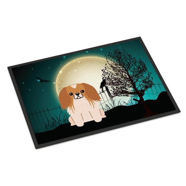 Micasa Halloween Scary Pekingnese Red White Indoor or Outdoor Mat24 x 0.25 x 36 in. MI891203 - main